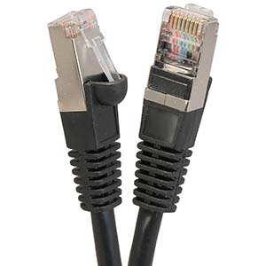CAT.5E Black Booted Patch Cable