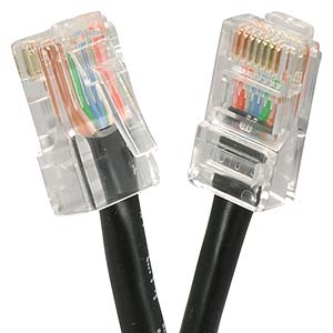 CAT.6 Black Non Booted Patch Cable