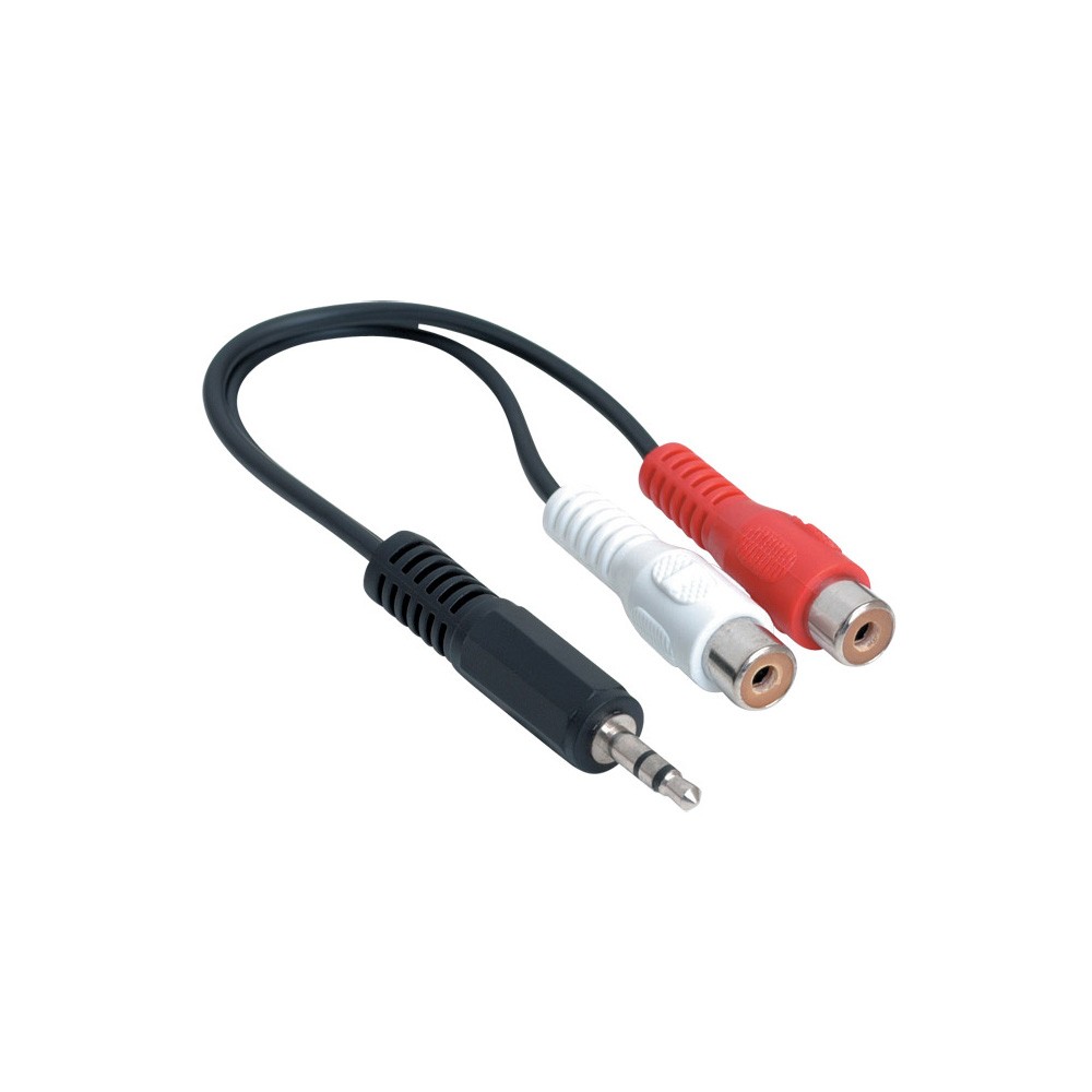 3.5Mm Y Cable, Stereo 3.5(M) To (2)Rca(F), Red/White, 6In - American ...