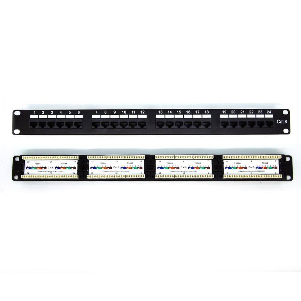 Cat6 110 Type 24-Port Shielded Patch Panel