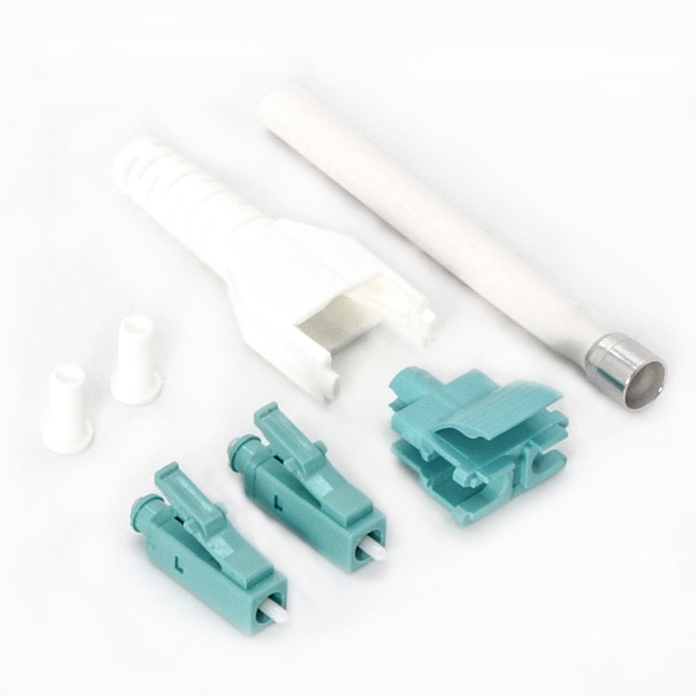 LC/UPC OM3 Multimode Duplex Uniboot Connector Aqua-White (10pack) SKU ...