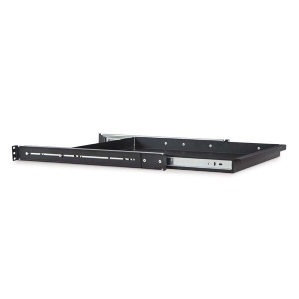 1U 20 Rack Mountable Sliding Shelf dimetric opened