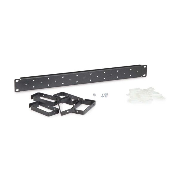 1U D-Ring Cable Management Kit components