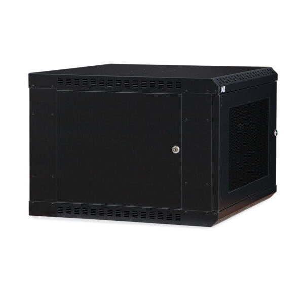 9U LINIER® Fixed Wall Mount Cabinet - Vented Door dimetric