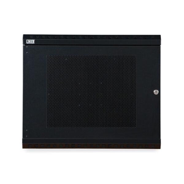 9U LINIER® Fixed Wall Mount Cabinet - Vented Door front