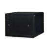 9U LINIER® Swing-Out Wall Mount Cabinet - Solid Door dimetric