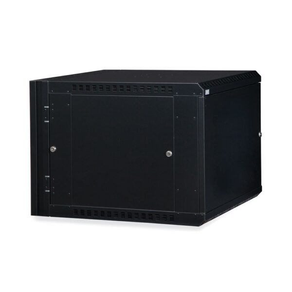 9U LINIER® Swing-Out Wall Mount Cabinet - Solid Door dimetric