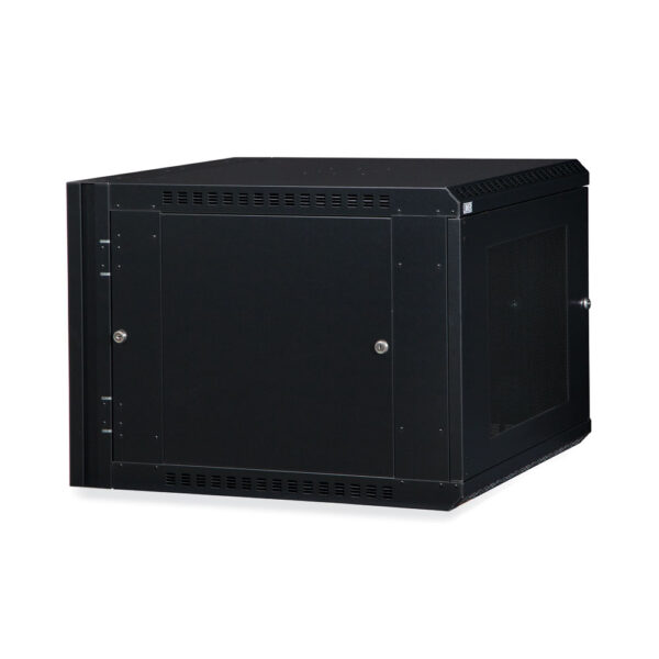 9U LINIER® Swing-Out Wall Mount Cabinet - Vented Door dimetric