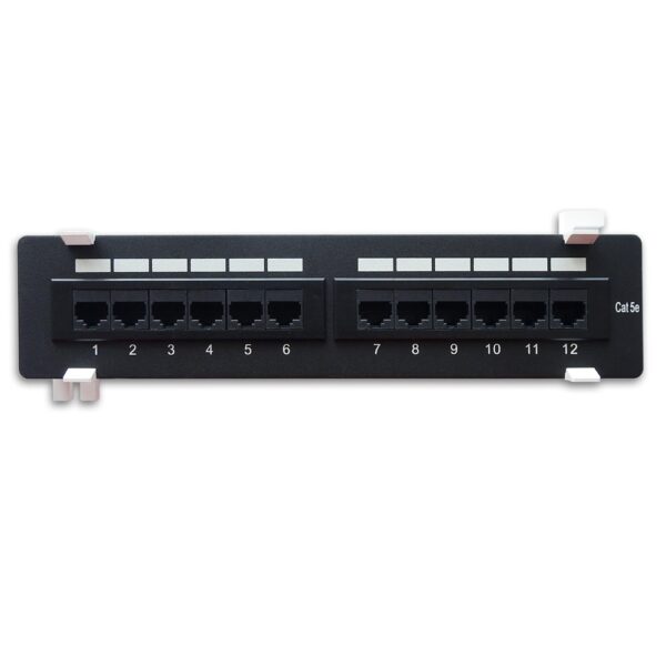 CAT 5E 12-Port Patch Panel - Front View