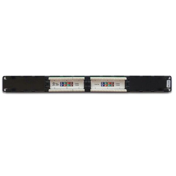 CAT 6 12-Port Patch Panel Rackmount - Back View