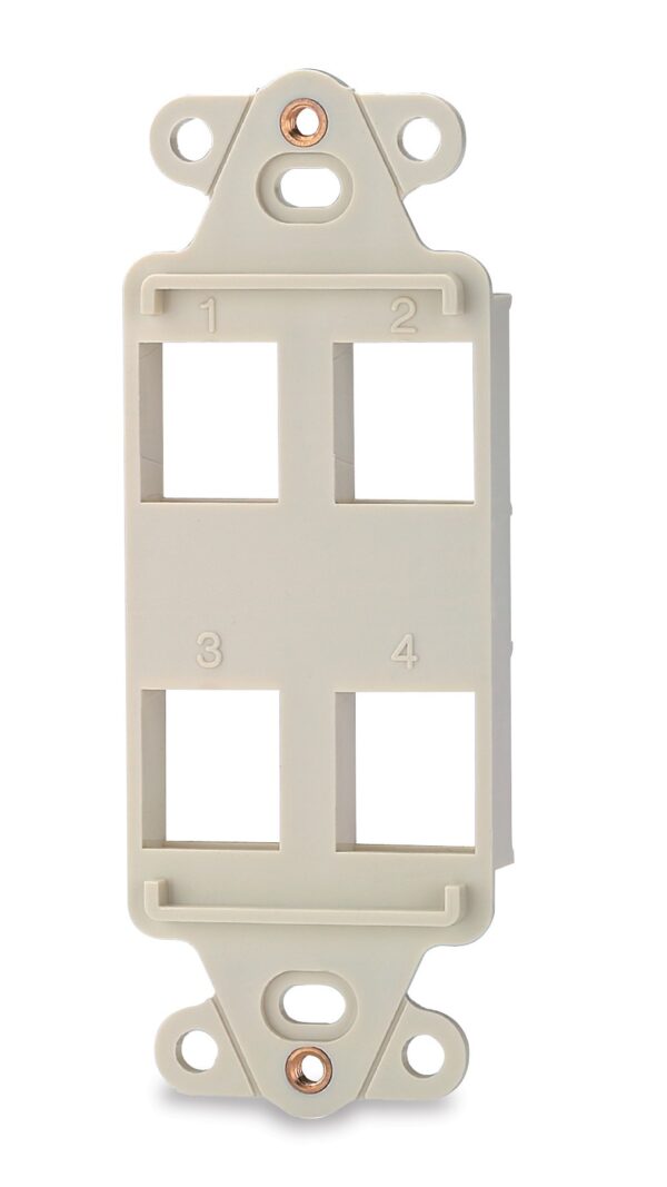 Signamax - 4-Port Decora Style Keystone Adapter, Light Ivory - American ...