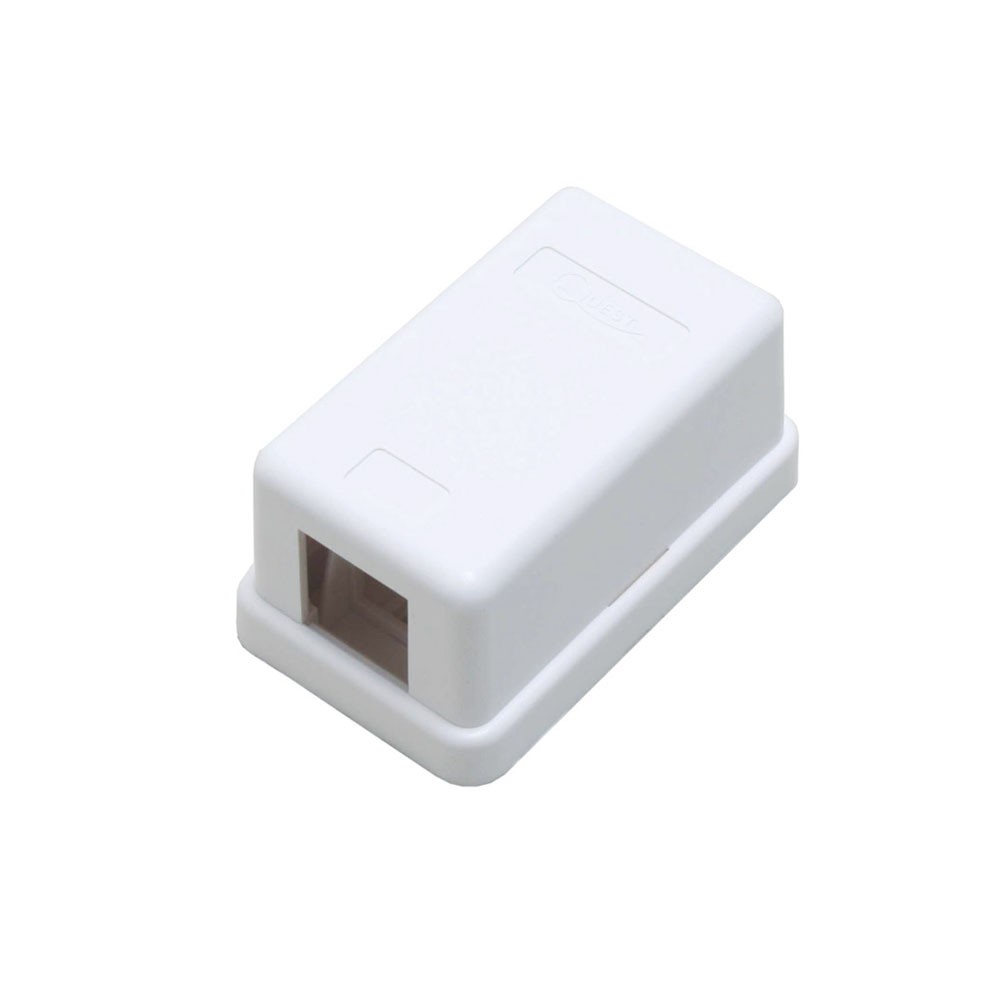 Keystone Surface Mount Box, 1-Port, Unloaded, White - American Teledata ...