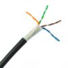 Outdoor CAT 5E Direct Burial with Waterblock Tape - Exposed Wires and Tape