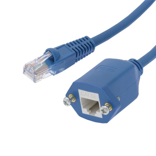 Panel-Mount Blue  Patch Cable