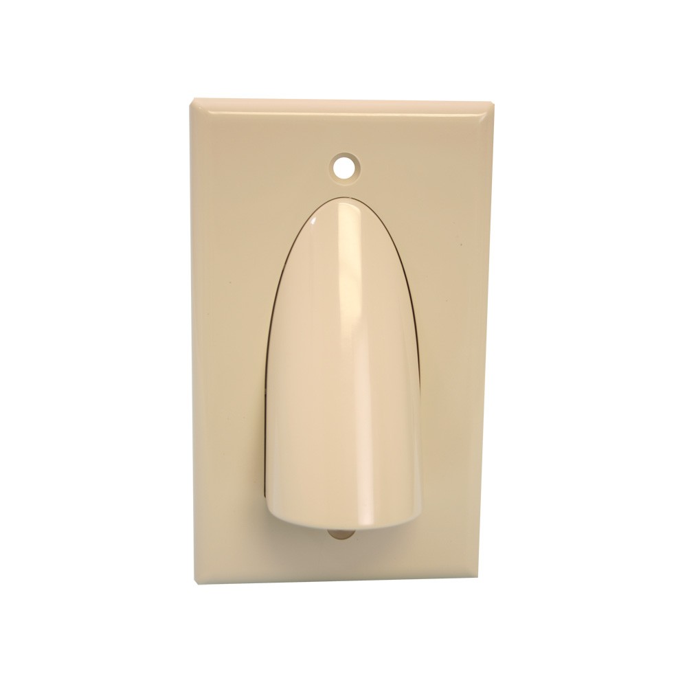Wall Plate, Polished SingleGang For Bulk Cable , Ivory American