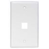 White - 1 Port Wall Plate Smooth Face