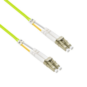 3m LC/UPC-LC/UPC OM5 Multimode Duplex OFNR 2.0mm Green Fiber Optic Patch Cable