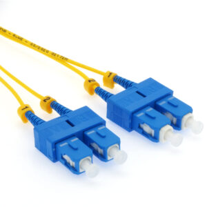 2m SC/UPC-SC/UPC Singlemode Duplex 1.6mm Slim Fiber Optic Patch Cable with Short Boot
