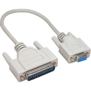 10Ft DB9-Female to DB25-Male Null Modem Cable